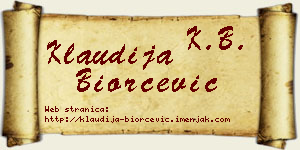 Klaudija Biorčević vizit kartica